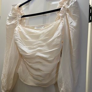 Astr Creme Long Sleeve Top